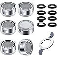 Aeratore Rubinetto M24 Rompigetto Rubinetto Filtri Rubinetti Lavandino per Bagno e Cucina, Filtro in Acciaio Inox + ABS con 8