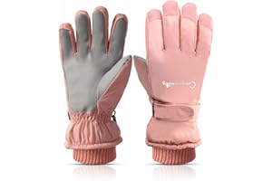 Bototack Winter Women Ski Gloves, Waterproof Touch Screen Thermal Gloves with Fleece, Windproof Snowboard Gloves for Skiing Hiking and Cycling
