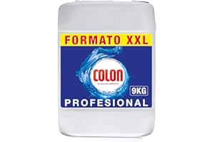 Colon - Detergente para lavadora profesional, adecuado para ropa blanca y de color, formato gel - 9 kg, 134 Dosis