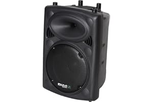 Ibiza - SLK10A-BT - Plug & Play 10"/25cm, Altavoz Activo de 400W con Amplificador Integrado - Bluetooth, USB, SD y AUX - Negro
