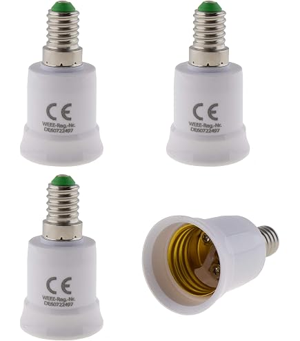 Uonlytech Set 6 Adattatori Per Lampadine Da B15 A E14 - Convertitori Portalampada In Ceramica, Alta Temperatura, 2.5x1.8 Cm, Per LED E Alogene
