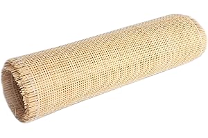 Feyart Toile de rotin naturel carrée en maille tressée radio (50 x 200 cm) – Upcycle de meubles, projets de bricolage, décoration d'intérieur