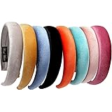 LONEEDY 8 pezzi fasce rigide, fasce per capelli spesse in spugna di velluto da 1,2 pollici Accessori per capelli fai da te pe
