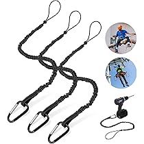 Cordini Retrattili Per Attrezzi CYSKY - 5 Pezzi Con Moschettone In Alluminio, Portata Max 13.6kg