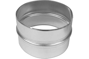 Repa Market Connecteur pour tuyau de ventilation 160 mm – En acier galvanisé rond pour tuyau d'aération, climatisation, tuyau d'évacuation d'air – Raccord intérieur, extérieur, tuyau spiralé, tuyau