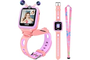 EURHOWING Kinder Smartwatch mit GPS Telefon Uhr, 4G WiFi Videoanruf Smart Watch mit 360°Drehbar & Dual-Kamera SOS, Schrittzähler, Weihnachten Geburtstag Spielzeug Geschenke für Kinder Jungen Mädchen