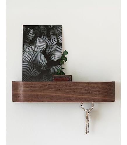 HOMEBROS Key Holder Wall Mounted, Wooden Mail Key Organizer with Chalkboard Mirror Greeting Cards Key Mail Holder Storage Key Rack Shelf with 8 Key Hooks for Entryway Hallway Doorway Type A HOMEBROS Key Holder Wall Mounted, Wooden Mail Key Organizer with Chalkboard Mirror Greeting Cards Key Mail Holder Storage Key Rack Shelf with 8 Key Hooks for Entryway Hallway Doorway Type A