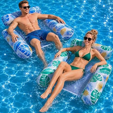1PC Transat gonflable pour piscine avec siège en maille, hamac aquatique portable, lit flottant pour adultes pour la plage et la piscine 26 1PC Transat gonflable pour piscine avec siège en maille, hamac aquatique portable, lit flottant pour adultes pour la plage et la piscine 26