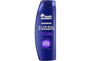 Head & Shoulders Clinical Strength Shampoo Antiforfora Sebo-Regolatore Advanced Oil Control al Solfuro di Selenio. Combatte la Forfora Ostinata e l'Eccesso di Sebo, con Agrumi Rinfrescanti, 400ml