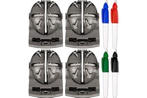 Tatuo Herramienta de alineación de la Pelota de Golf de 4 Piezas Liner Ball Marcador de marcación y 4 Piezas de Pelota de Golf Rotulador