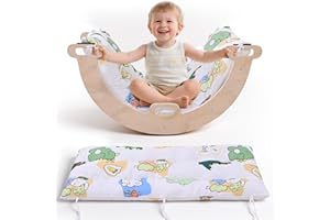 STYPLZ Kletterbogenkissen,Kissen für Kletterbogen,Schaukelkissen für Kleinkinder,Kletterbogen,Bodenliege-Sitzkissen und -Bezug, Bodenkissen,Kleinkind-Nickerchenmatte,Bett-Bodenkissen für Kinder (Dinosaurier)