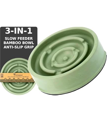 Natural Bamboo Fibre Large Dog Slow Feeder Bowl - 26cm, Prevents Choke &  Bloat, Interactive Feeding for Giant Dogs : Amazon.co.uk: Pet Supplies