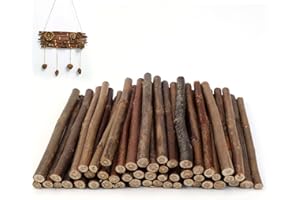 VZXZXE 50 unidades de palitos de madera para manualidades, 10 cm, para manualidades, madera, para manualidades, ramas y ramas, decoración de madera, tronco de árbol, varilla de madera para
