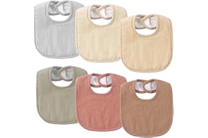SLOSH Bavoirs Bébé Naissance Nouveau Né Bebe Coton Doux Absorbant Respirent Nourrissons Unisex Garçons Filles