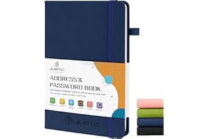 POFORAIND Address Book, Password and Address Organizer with Alphabetical Tabs, Telephone Contact Notebook to Keep Address &Password, Birthday & Anniversary Dates, Blue