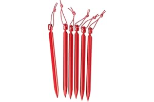 Msr - Mini Groundhog Stake Kit 6 Units, Color Red