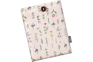 MoKo 6-7 Pulgadas de 6-7 Pulgadas para Kindle Colorsoft, Kindle Paperwhite 12th Gen 2024, Kindle 2022-2016, Bindle Pouch para Oasis/Voyage/Kobo Ereader, Flores Rosas