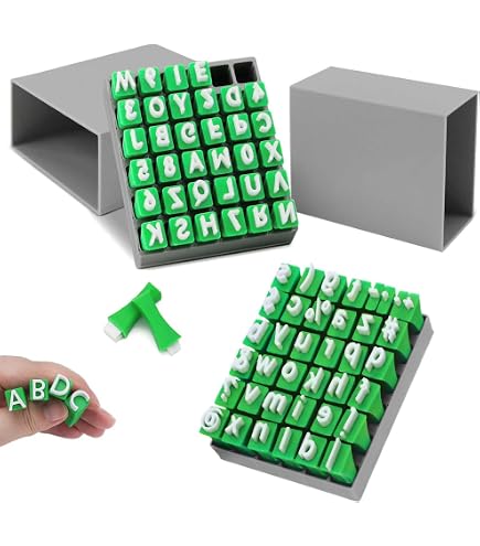 Cocoarm Ensemble de Tampons Alphabet en Argile Majuscule, Matériau ABS pour Poterie et Céramique, Parfait pour les Projets d'Argile Personnalisés
