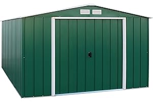 Duramax Eco Capannone per Attrezzi da Giardino in Metallo zincato a Caldo, 10 x 12, Verde