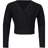 black ballet wrap cardigan