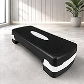 Welcomein 2 Kademeli Ayarlanabilir Step Tahtası, Kaymaz Y&uuml;zeyli Aerobik Step Platformu, Evde Fitness Kardiyo Egzersiz Aleti, 