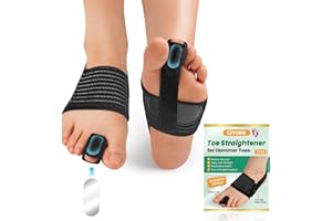 CEYOME Hammer Toe Corrector for Women & Men – 1 Pcs Adjustable toe straightener for Curled, Broken, or Crooked Toes – Includes Cushioned Wraps & Toe Splint for Pain Relief & Recovery
