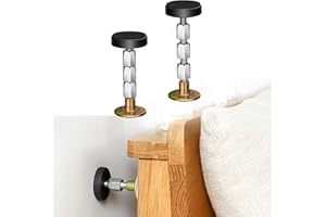 Krisler Attrezzo anti-shake per struttura del letto filettato regolabile, fermi per testiera, testiere del comodino per evitare che si allenti Fissatore anti-shake (30-112 mm)