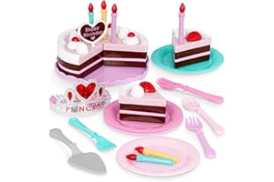 Battat - Fête d'anniversaire de Princesse - Gâteau d'anniversaire en Forme de Jouet - Assiettes et Bougies Accessoires - 3 Ans et +