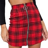 Gonna Scozzese,Gonna Donna Eleganti Gonna Aderente Gonne Corte Sexy  Minigonna A Quadri Gonna A Tubo A Righe con Zip Gonna Donna Vita  Alta,Mambain : Amazon.it: Abbigliamento