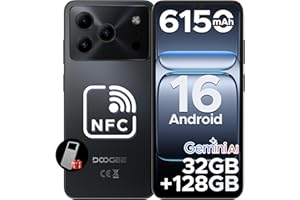 DOOGEE Note 56 Pro AI Android 16 Smartphone Ohne Vertrag, 32GB+128GB/2TB TF, 6150mAh, 6.56" HD+ IPS, T7225 Octa Core Handy Günstig, 13MP+8MP, Dual SIM 4G Simlockfreie Handys,Gemini AI, OTG,NFC,Face ID