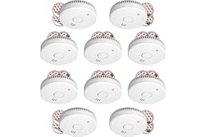 10-pack ELRO FS1805M rökdetektorer med 5-års batteri och magnethållare – uppfyller den europeiska standarden EN14604