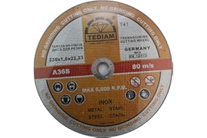 LEPIK 5 Stück Trennscheibe für Stahl 230 x 1,6 mm A36S INOX EN12413 Tediam Gold