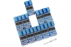 ZJRUNG MOSFET Treibermodul 5V-36V 15A (Max. 30A) 10 Pcs Module Feldeffektröhren PWM 400W Dual-Hochleistungs Switching Driver Modul PWM Einstellung Elektronische Schalter Schalttafeln für Arduino