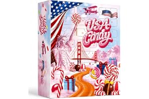 BOXILAND® US Sweets Adventskalender 2026 med 24 amerikanska godsaker USA