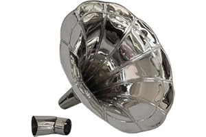 AUBAHO Horn grammofono corno d'argento in antico grammofono stile (D)