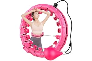 BESTYKS Smart Hula Hoop mit Gewicht Kugel, Reifen Erwachsene mit Smarten Zähler Gewichtsverlust, Magnetische Scheibe, und 16 Abnehmbarer Einstellbar Breit Bewegliche, für Kinder Erwachsene Anfänger