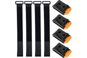 FEIFANCHOICE Tool Belt Clip for Cliptech, 4 PCS Toughbuilt Pouch Accessories with 4 PCS Tie, 8.1 X 5.2 CM Quick-Release Clips Replacement for Electricians Carpenters Construction Workers