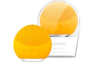 FOREO LUNA mini 2 Facial Cleansing Brush - Travel Accessories - Face Massager Electric - All Skin Types Ultra-hygienic Skincare - Simple Face Wash - Silicone Electric Face Cleanser - Sunflower Yellow
