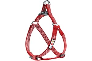 PAWTITAS Small Dog Harness Reflective Dog Harness Adjustable Puppy Harness S Red Dog Harness
