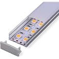 3x LED-Aufbauprofile Aus Aluminium – Silber Matt, Je 2m Lang, 1,5x1 Cm, Für Indirekte Beleuchtung An Wand, Decke Oder Möbeln