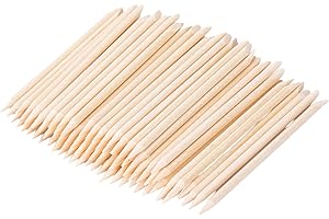 INLAQ® Bâtonnets Cuticules en Bois d'oranger - l'outil Professionnel pour la Manucure et la Pédicure - Repousser Précisément les Cuticules et Appliquer Parfaitement les Décorations - 100 pièces