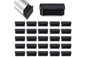 HJYZY 40 x 30 mm Lamellari per tubi rettangolari nero tappi rettangolari per tubi in metallo, inserto conduttore per sedie tubolari e mobili 40 pezzi