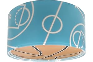 Dalber 1 Plafonnier Enfant Basket Pannier, Bleu