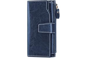 SENDEFN Portafoglio Donna Grande Capacità Pelle RFID Portamonete Donna,con 20 Titolari di Carta Cerniera Portafoglio Donna