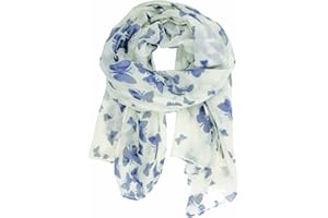 World of Shawls Women’s Lightweight Fashion Scarf – Soft Winter Wrap for Ladies, Long Shawl Scarf for Gifting, Bird & Floral Print Designs