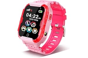 PTHTECHUS Niños Smartwatch Teléfono, Reloj de Pulsera Inteligente con Juego de Música SOS Cámara Despertador Reloj Digital Regalo Niño y niña de 5 a 12 años
