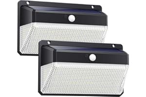 Ekrist Lampe Solaire Extérieur 328 LED【3000LM-2500mAh Panneaux Solaires】 Détecteur de Mouvement éclairage Solaire Spot sans Fil Extérieur Lumières【Imperméable, Anti-buée, Anti-neige et Anti-chaleur】