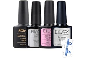 EUMENGMAN Elite99 Base e Top Coat Semipermanente con Primer e Top Coat Opaco per Smalti Semipermanenti in Gel UV LED