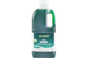Ambiti WC Green| Líquido WC para Depósito Residuos | Para Caravana, Autocaravana, Camper y Barco | Aditivo sin perfume para Inodoros Portátiles | Biodegradable | Limpia, Higieniza y Desodoriza | 2L