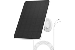 RHORAWILL Pannello Solare da 6W per Campanello Ring, Video Doorbell 2,Video Doorbell 3/3 Plus,Video Doorbell 4,Batteria Video Doorbell Plus,Pannello Solare da 5V con Staffa Regolabile a 360° e Cavo da 3m,IP65